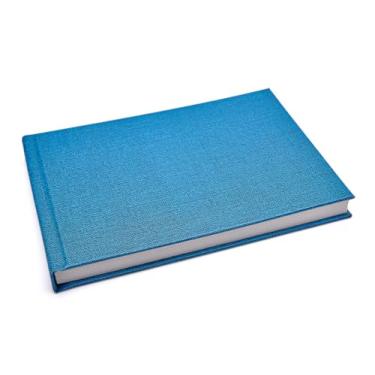 Imagem de Álbum de fotos Ical, encadernação fotolivro autocolante, folhas de papel rígido branco, para 20 fotos 20x30cm horizontal - linha Instalivro - modelo azul com textura - 758