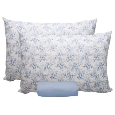 Imagem de Jogo de Lençol Portallar Doce Vida Fronha 100% Algodão King Florianopolis/Azul Mar