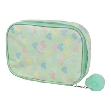 Imagem de Estojo Escolar Box KIT Corações, Cores Sortidas - Espaçoso com Divisória Interna, Fecho em Zíper – Ideal para Lápis, Canetas e Material Escolar