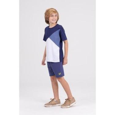 Imagem de Conjunto Infantil Menino Recortes Marinho-Masculino