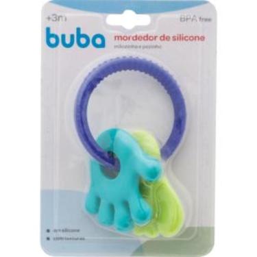 Imagem de Mordedor De Silicone Mãozinha E Pezinho Azul Buba Baby