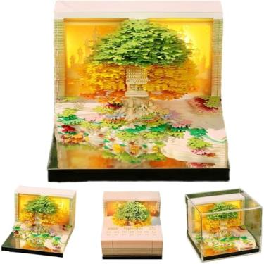 Imagem de Calendário 3D 2026 revele o calendário do ano 2026 árvore criativa 3D bloco de notas calendário artística, faça você mesmo, presente de casa, presente de escultura para escola, escritório em casa