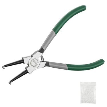 Imagem de Eupheng Ferramenta de saia de pesca, alicate de gola de nariz angular, ferramenta resistente para fazer saias de silicone, colares de borracha, acessórios manuais SpinnerBait Buzzbait