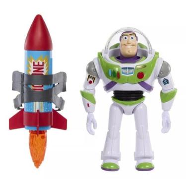 Imagem de Toy Story Buzz Lightyear 28cm Foguete Resgate 35 sons Mattel