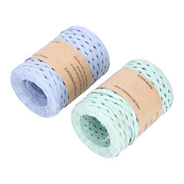 Imagem de Alomejor Fita de Ráfia, 2 Peças de Fio de Papel de 164 Jardas Com Várias Opções de Cores para Chapéus DIY, Bolsas e Embrulho de Presente