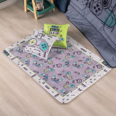 Imagem de Kit Para Quarto Infantil Tapete Antiderrapante + Capas Para Almofada P