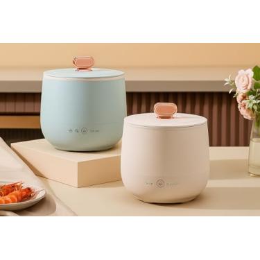 Imagem de Mini Panela Elétrica de Arroz 1,8L Antiaderente 4 em 1 – 220V, Arroz, Sopas e Caldos, Compacta, Cozinha Rápida, Ideal para 1 a 2 Pessoas