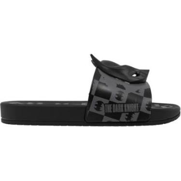 Imagem de Chinelo Infantil Menino Slide Gáspea Casual Dia a Dia Passeio Escola Batman Grendene Kids 23033-Masculino