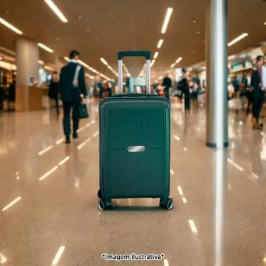 Imagem de Mala De Bordo Executiva Compacta 34l Cadeado Com Segredo Para Viagem Azul