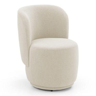 Imagem de Poltrona Orgânica Decorativa Living Molly Bouclê Bege - Desk Design