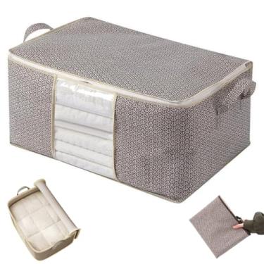 Imagem de Kit C/6 Bolsas Organizadoras Multiuso C/Visor, Zíper Duplo, Alças | Ampla, Resistente, Dobrável e Lavável | Ideal para Roupas em Geral, de Cama, de Banho e Brinquedos