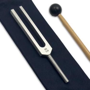 Imagem de Diapasão Solfeggio sem peso 528 Hz MI para cura com bolsa de transporte e atacante - Love Frequency 528hz Sílaba solfege MI - cura de som e harmonização de biocampo, ferramentas de terapia de som |