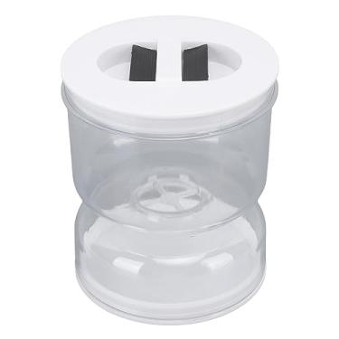 Imagem de Asixxsix Pote de vidro para pickles, frasco em forma de ampulheta à prova de fugas, recipiente útil para conservas em água salgada, fácil acesso para azeitonas