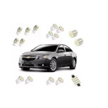 Imagem de Kit Led Chevrolet Gm Cruze Teto Placa Ré Pingo Mala Luva