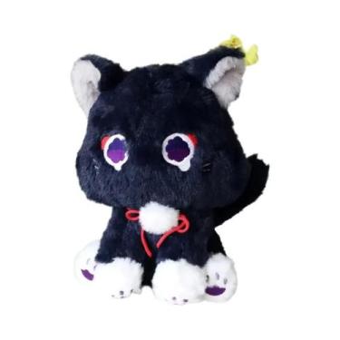 Imagem de Brinquedo De Pelúcia Gato Scaramouche Preto De Genshin Impact Para Cri
