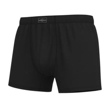 Imagem de Kit 6 Cuecas Boxer Algodão Masculina Cós Largo Rebatido Lisa Confort  