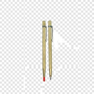 Imagem de Caneta Riscadora com Ponta de Metal Duro Vídea 145mm para Marcação em Metal Vidro Cerâmica Azulejo e Mármore Marcador Profissional Traçador de Precisão com Clipe de Bolso