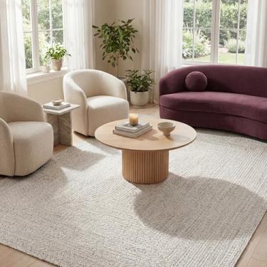 Imagem de nuLOOM Tapete sólido trançado à mão para área interna/externa, adequado para animais de estimação, alto tráfego, resistente a intempéries, para pátio, varanda, quarto, sala de estar, sala de jantar,