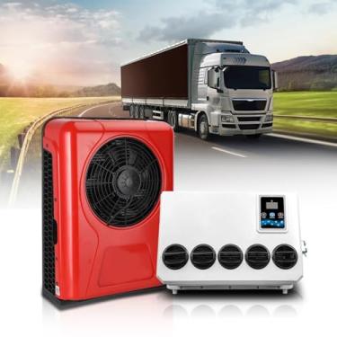 Imagem de Ar condicionado de 24 V CC, compressor de rolagem de 20 CC, ar condicionado de cabine de caminhão, trailer, unidade elétrica dividida de 960 W 13500 BTU, estacionamento A/C para trailer, trailer