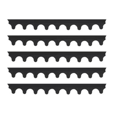 Imagem de Depisuta 5 Unidades de Tampas de Vão de Fogão de Cozinha de 21 Polegadas, Preenchimento de Vão de Fogão de Silicone Macio Cortável para Cozinha, Kit de Acabamento de, Proteção de (Preta)