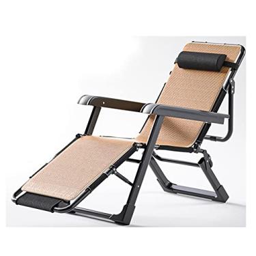 Imagem de ONDHGFBGB Poltronas reclináveis ao ar livre, espreguiçadeiras, multifuncionais, relaxantes, cadeiras com almofadas, jardim, pátio, com travesseiro para escritório, acampamento, piscina, piscina