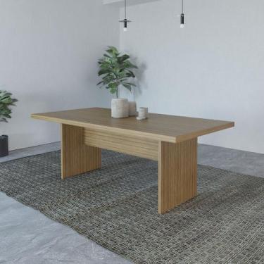 Imagem de Mesa para Sala de Jantar 6 Lugares 200x100cm MDP Branco Tecnomobili Co