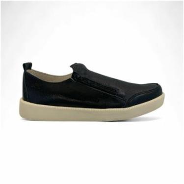 Imagem de Tênis Slip On Feminino Rio de Luz em Couro 312 Preto 34-Feminino