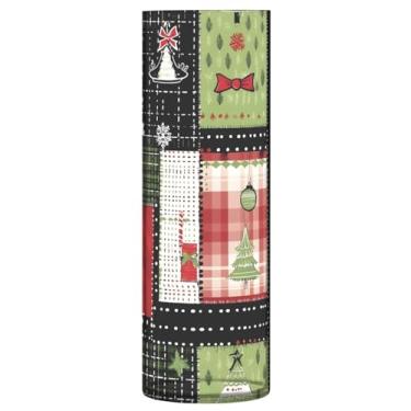 Imagem de Qilmy Vaso de malha de Natal com padrão de emenda para flores, vaso de belas artes, decoração de casa para escritório, sala de jantar, sala de estar, casamento140