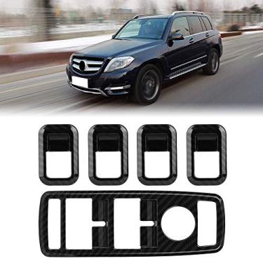 Imagem de Interruptor de controle de janela elétrica de carro 5 peças, botão de interruptor de janela, capa de acabamento, para ABCE CLA GLA GLK ML GLE Classe W204