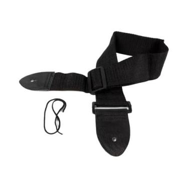 Imagem de Correia De Guitarra Ajustável Em Couro Com Palhetas Para Violão Acústi