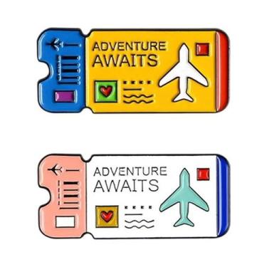Imagem de Pin Esmaltado De Avião Para Entusiastas De Viagem, Distintivo De Lapel