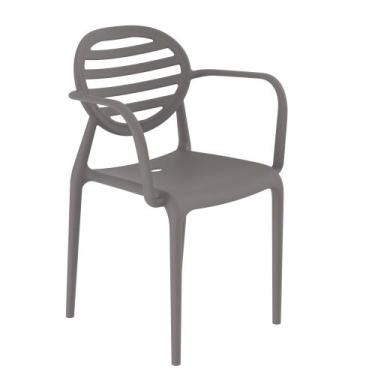 Imagem de Cadeira Stripe com braço - I'M IN HOME, Cinza Mushroom
