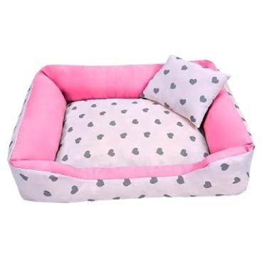 Imagem de cama pet caminha cachorro medio 60 X50 ziper removivel siliconizada fundo impermeavdel (SZ PINK)