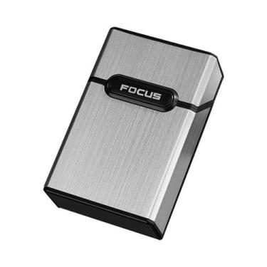 Imagem de Estojo De Cigarros Metálico À Prova d'Água, Portátil, Com Tampa Flip, 