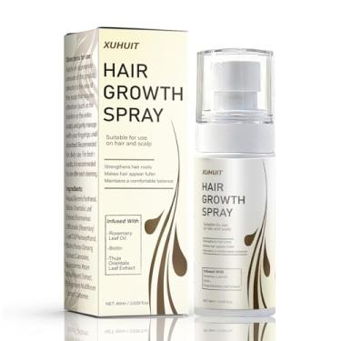 Imagem de Spray de crescimento capilar com óleo de alecrim, biotina, extrato de Thuja OrientalisLeaf, não oleoso, ajuda a evitar queda de cabelo, para couro cabeludo, frasco de 60 ml