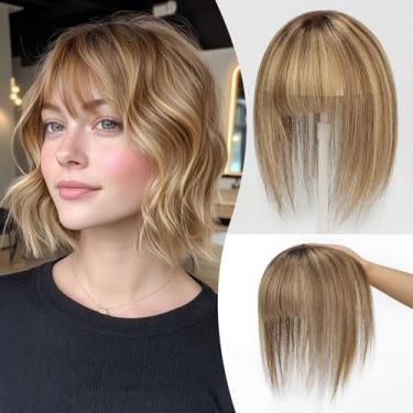 Imagem de EMMOR Topper de cabelo humano real de 25 cm para mulheres - Base de renda suíça atualizada com 3 clipes antiderrapantes, clipe de 11,4 cm x 7,6 cm em franja para queda de cabelo e cobertura natural de