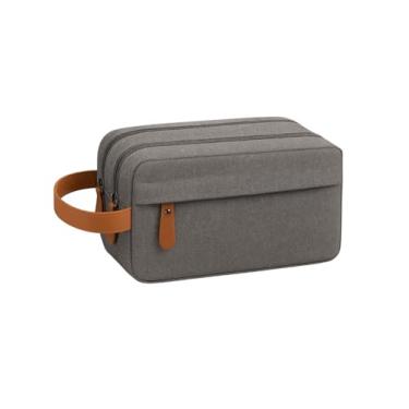 Imagem de Necessaire Organizador Masculino Feminino Viagem Trabalho Impermeável Unissex Estojo (CINZA)