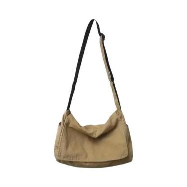 Imagem de Bolsa Mensageira Vintage De Lona De Grande Capacidade Para Mulheres, B