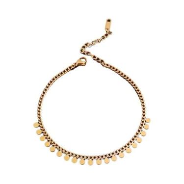 Imagem de Tornozeleira Feminina De Aço Inoxidável 316L Com Corrente De Coração E