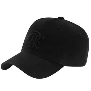 Imagem de Boné Flamengo Bordado Zico Licenciado Aba Curva Preto-Unissex