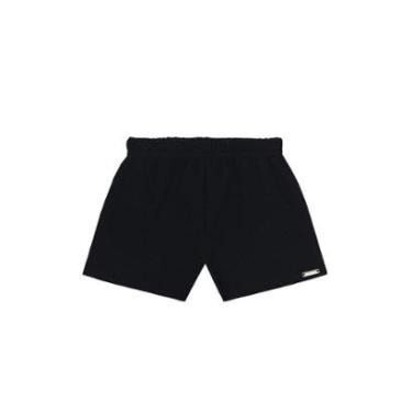 Imagem de Shorts infantil menina em ribana 2x1 Brandili Preto-Feminino
