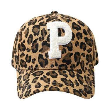 Imagem de Boné De Beisebol Feminino Retrô Com Estampa De Leopardo E Detalhes Em 