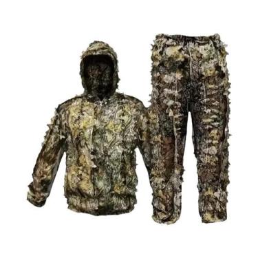 Imagem de Traje Ghillie Leve Com Camuflagem De Folhas De Selva E Capuz Para Foto