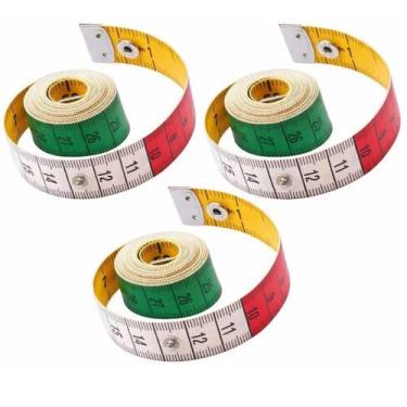 Imagem de Kit 3 Fita Métrica Profissional Flexível Costura Alfaiate Nd - Nilosde