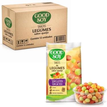 Imagem de Kit 12 Snacks De Soja Goodsoy S/ Gluten Legumes E Queijo 25G