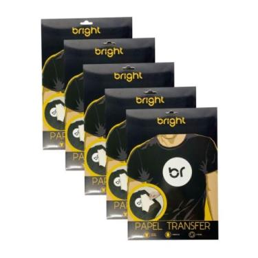 Imagem de Papel Transfer A4 Tecidos Camisetas Algodão Escuros Bright Preto Dark 