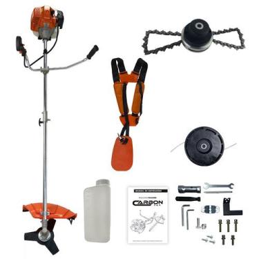 Imagem de Roçadeira a Gasolina Aparador Cortador de Grama Bipartida Profissional