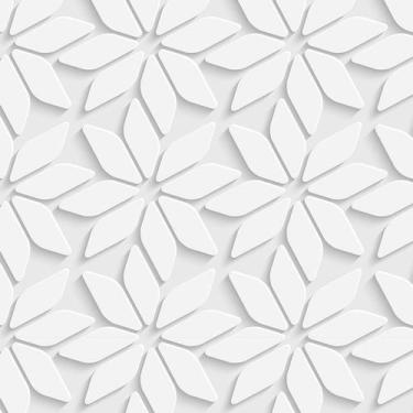 Imagem de Papel De Parede 3D Floral Pequeno Geometrico Adesivo Quarto - LRP