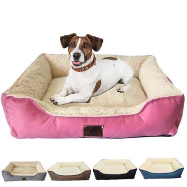 Imagem de Cama Pet Cachorro Gato Retangular Suede Pelúcia Confort M - Dog Cat St