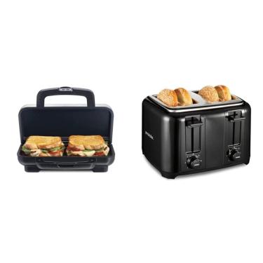 Imagem de Sanduicheira e Torradeira Proctor Silex Aço Inox, 2 Sanduíches, 4 Fatias, 110V